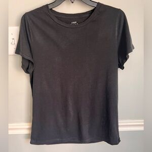J.Crew Vintage Slub CottonCrew Neck Black Tee Sz. L